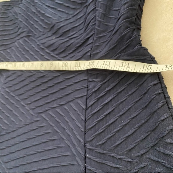 Enfocus Studio Navy Blue Strech Midi Dress Textured size 6 - Picture 11 of 12